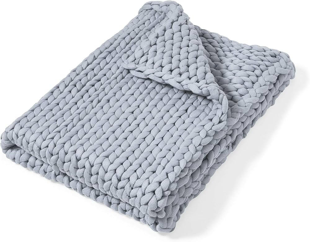 Donna Sharp Throw Blanket - Chunky Knit Blue Contemporary Decorative Throw Blanket with Over-Size... | Amazon (US)