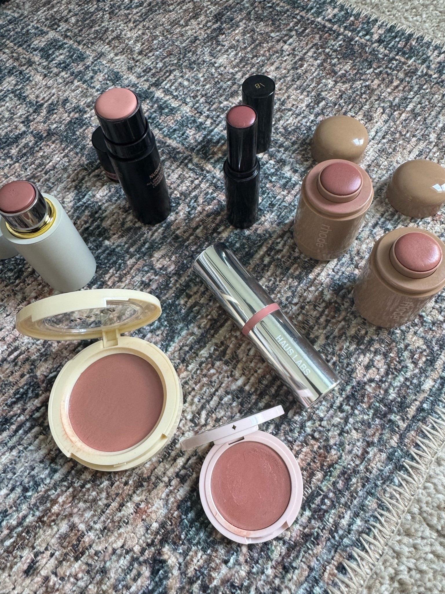 Neutral rosy cream blushes: fame by Victoria Beckham, garconne, petal and chouchette by westman atelier, hint by versed, glassy hibiscus by Haus labs, bareback by nude sticks and sleepy girl and tan line by Rhode.

#LTKBeauty #LTKOver40 #LTKselfcare