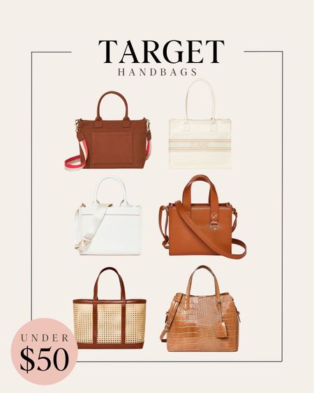 Target handbags under $50! 

#LTKSeasonal #LTKstyletip #LTKfindsunder50