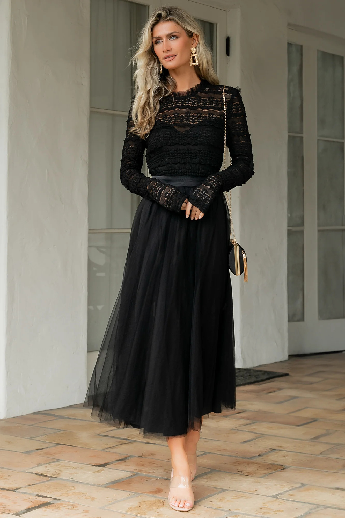 Lonnie Tulle Dress | Black | Baltic Born