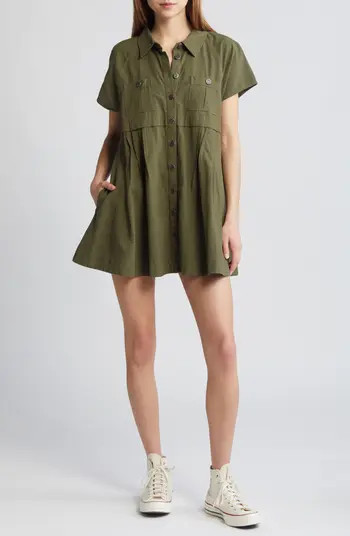 Ronnie Cotton Poplin Mini Shirtdress | Nordstrom