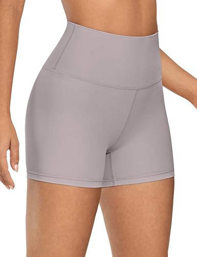 CRZ YOGA Women's Naked Feeling Biker Shorts - 4 Inches High Waist Yoga Workout Running Gym Spande... | Amazon (US)