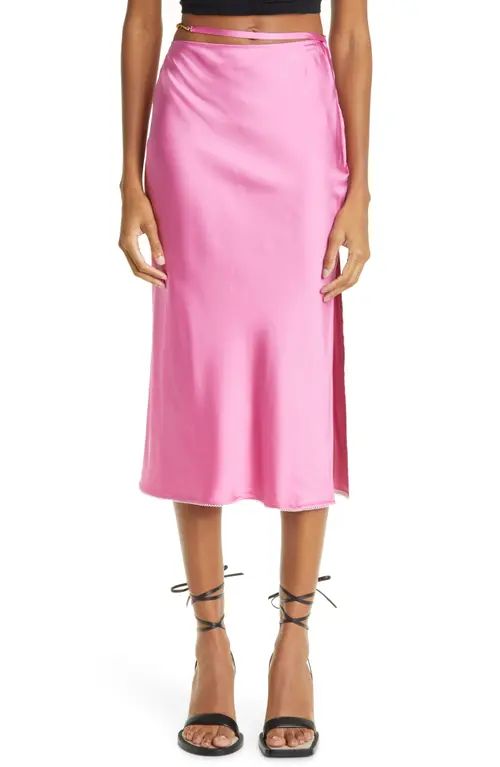 Jacquemus La Jupe Notte Satin Skirt in Pink at Nordstrom, Size 4 Us | Nordstrom
