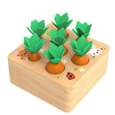 Fun Little Toys Wooden Carrot Sorting Game, Educational Toys for Toddlers, Preschool Gifts for 1-3 Year Old Boys and Girls | Target