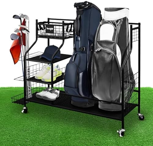 Yes4All Golf Storage Garage Organizer, Golf Bag Storage Stand and Other Golfing Equipment Rack, E... | Amazon (US)