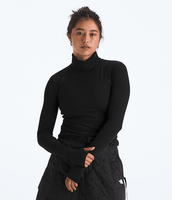 The North Face Women's Turtleneck Long-Sleeve Top Shirt (Size: XXL): Black | The North Face (US)