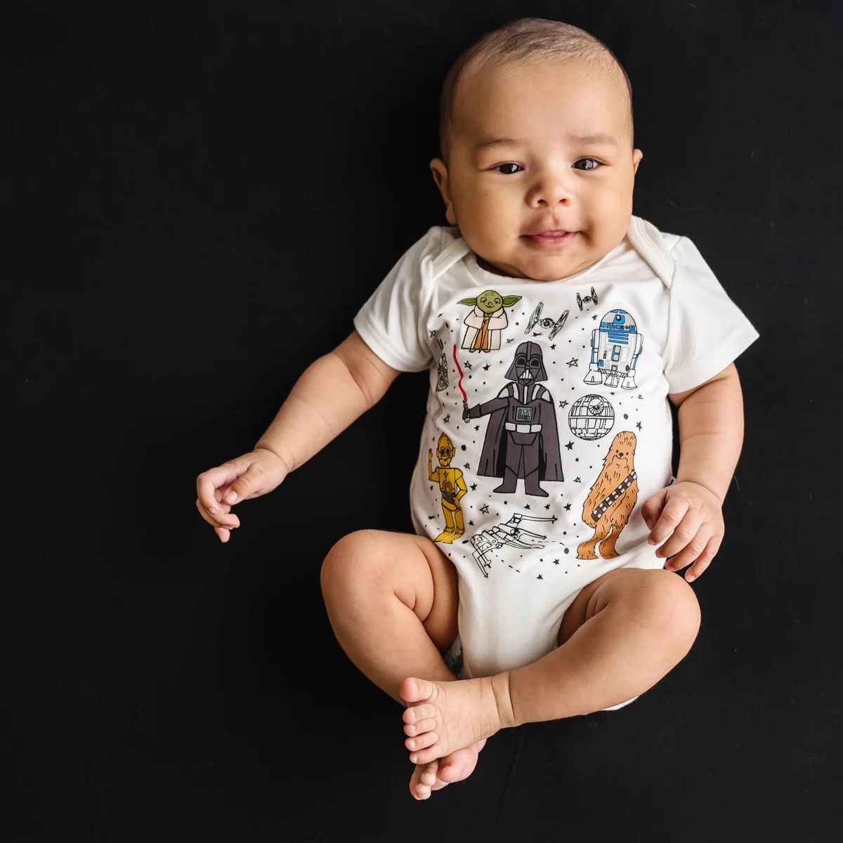 Star Wars™ May the Force Be With You Short Sleeve Graphic Bodysuit | Little Sleepies