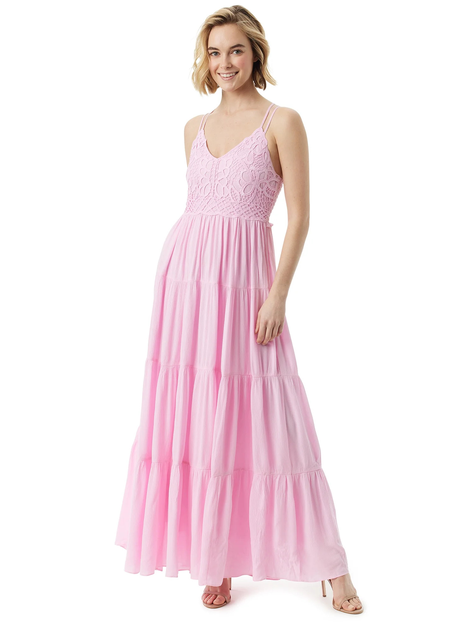 Jessica Simpson Women's and Women's Plus Iris Crochet Cami Dress | Walmart (US)