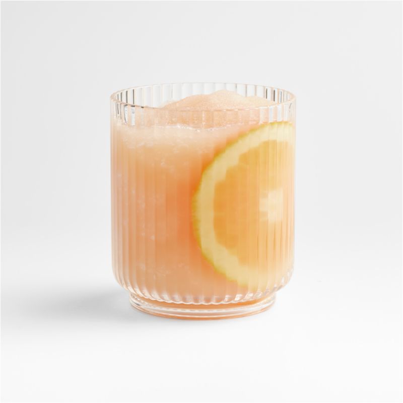 Fluted Acrylic Double Old-Fashioned Glass + Reviews | Crate & Barrel | Crate & Barrel