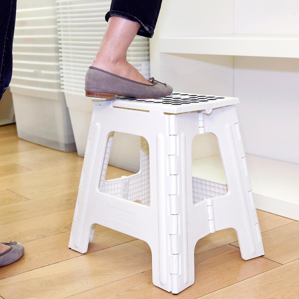 Tall Easy Folding Step Stool | The Container Store