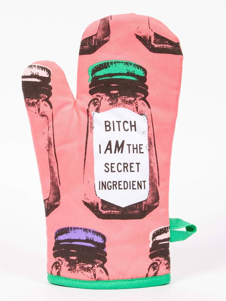 Blue Q Oven Mitt, Bitch I Am The Secret Ingredient, Super-Insulated Quilting, Natural-Fitting Sha... | Amazon (US)