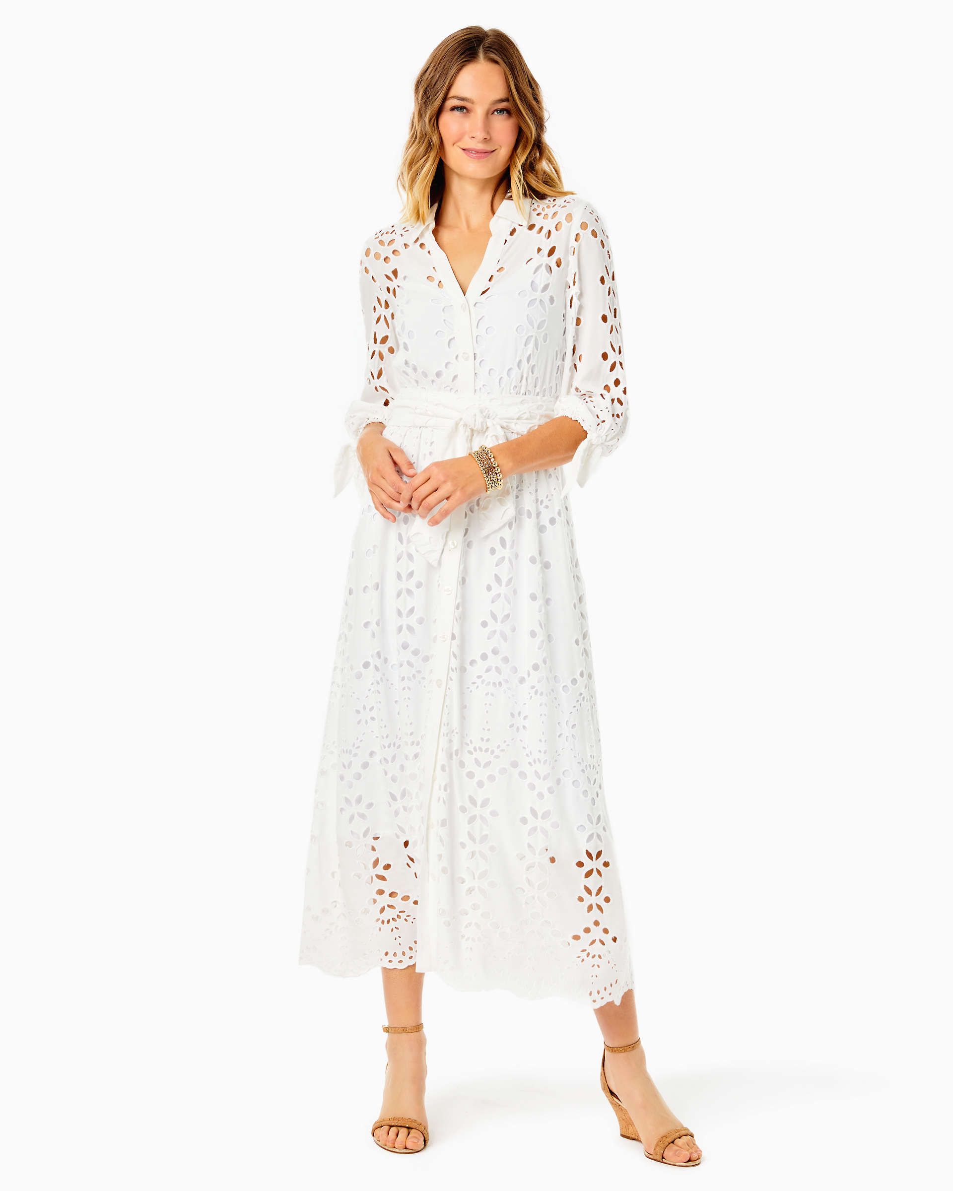 Amrita Eyelet Midi Dress | Lilly Pulitzer