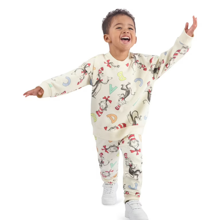 Dr. Seuss Toddler Unisex Long Sleeve Sweatshirt and Jogger Set, Sizes 12M-5T | Walmart (US)