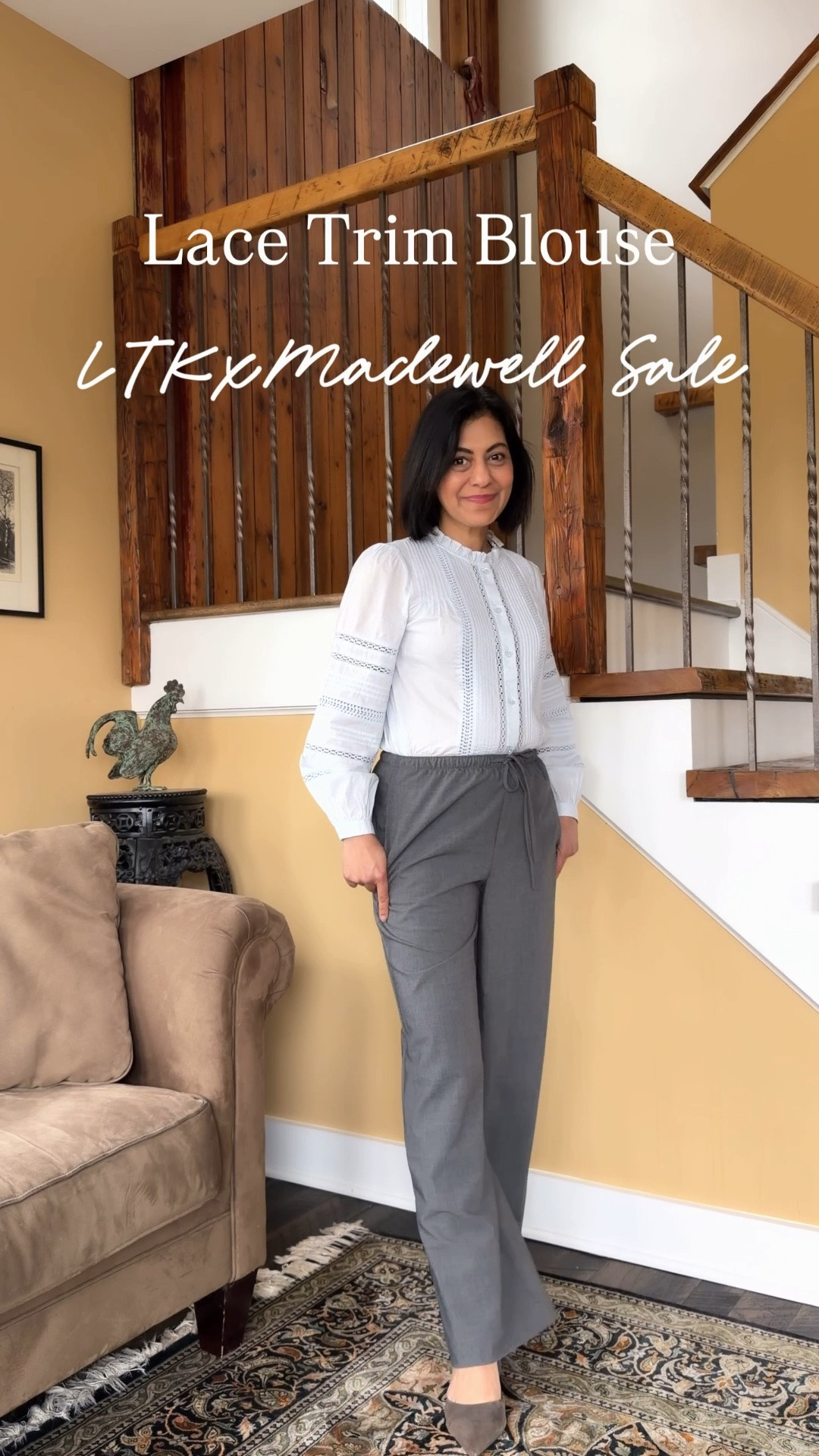 This romantic lace trim blouse comes  in white, light blue, red, navy and tan. It's 100% cotton, lightweight and machine washable.  I've been wearing it with dress pants and jeans.  (XS) 💙 Nipa 

#romanticblouse #springoutfit #cottonblouse #lacetrim

#LTKxMadewell #LTKSaleAlert #LTKOver40