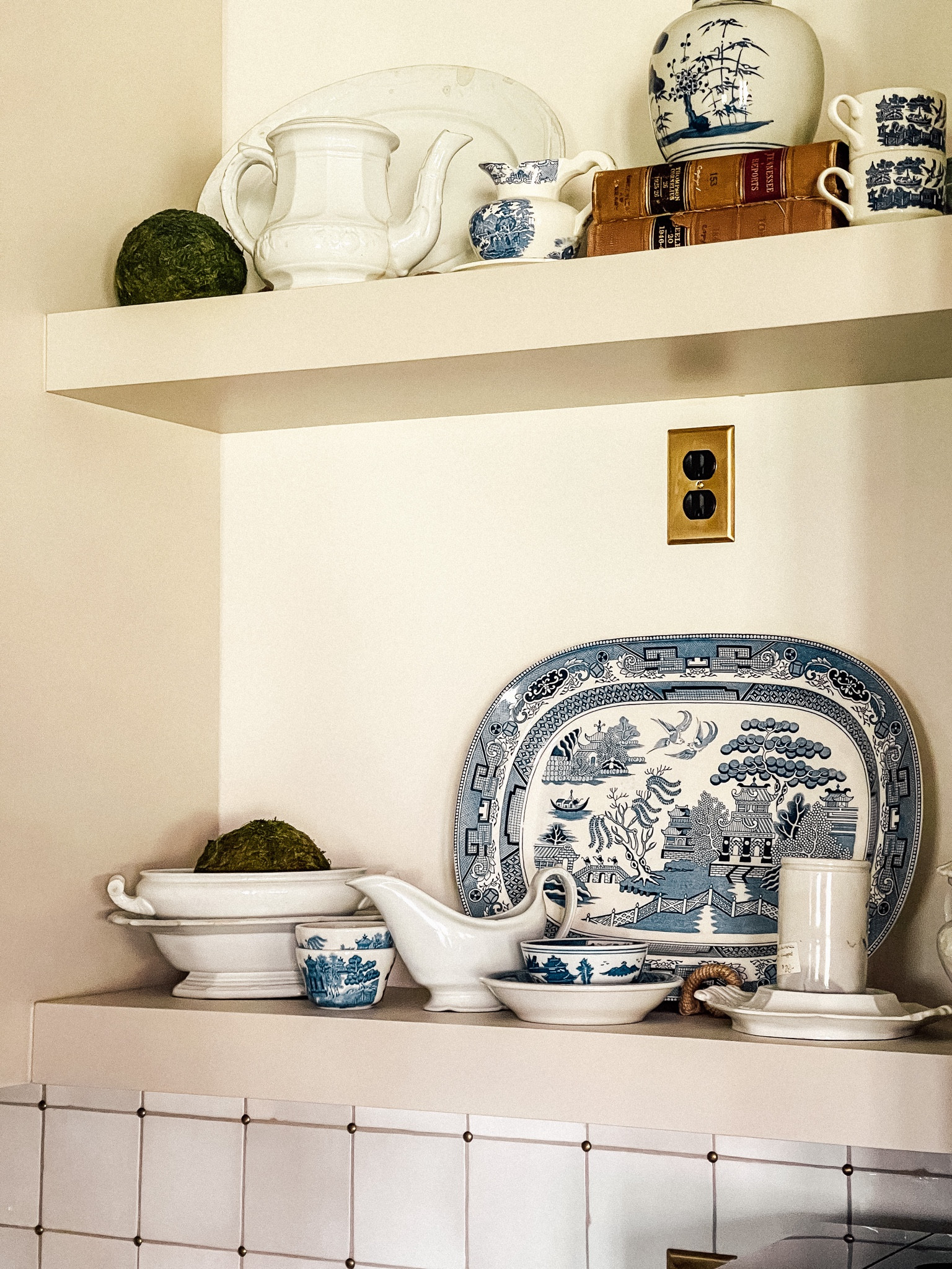 Decorating open shelving in the kitchen can sometimes be difficult. One of my favorite ways to decorate open kitchen shelves is using my blue and white decor pieces! I have collected these for years and it’s a great way to showcase some of my collection. 

Blue and white decor / kitchen shelf decor / kitchen decor / shelf decor / opening shelving decor / chinoiserie / blue and white plates 

#LTKhome #LTKfindsunder50 #LTKfindsunder100
