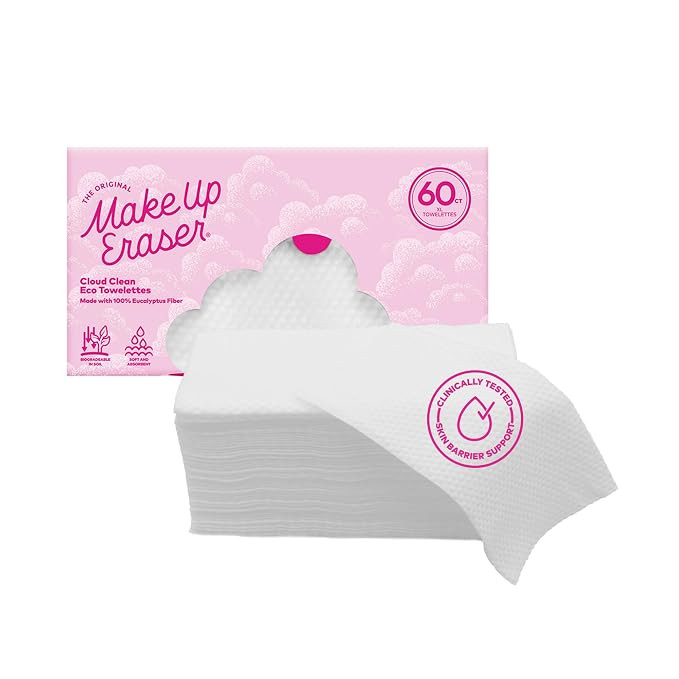 MakeUp Eraser Cloud Clean Eco Towelettes, Certified 100% USDA Biobased Face Towel, Biodegradable ... | Amazon (US)