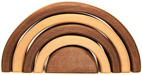 EcoWorkshop Wooden Rainbow Stacking Game Montessori Baby Waldorf Baby Toys Rainbow Stacker Wooden... | Amazon (US)