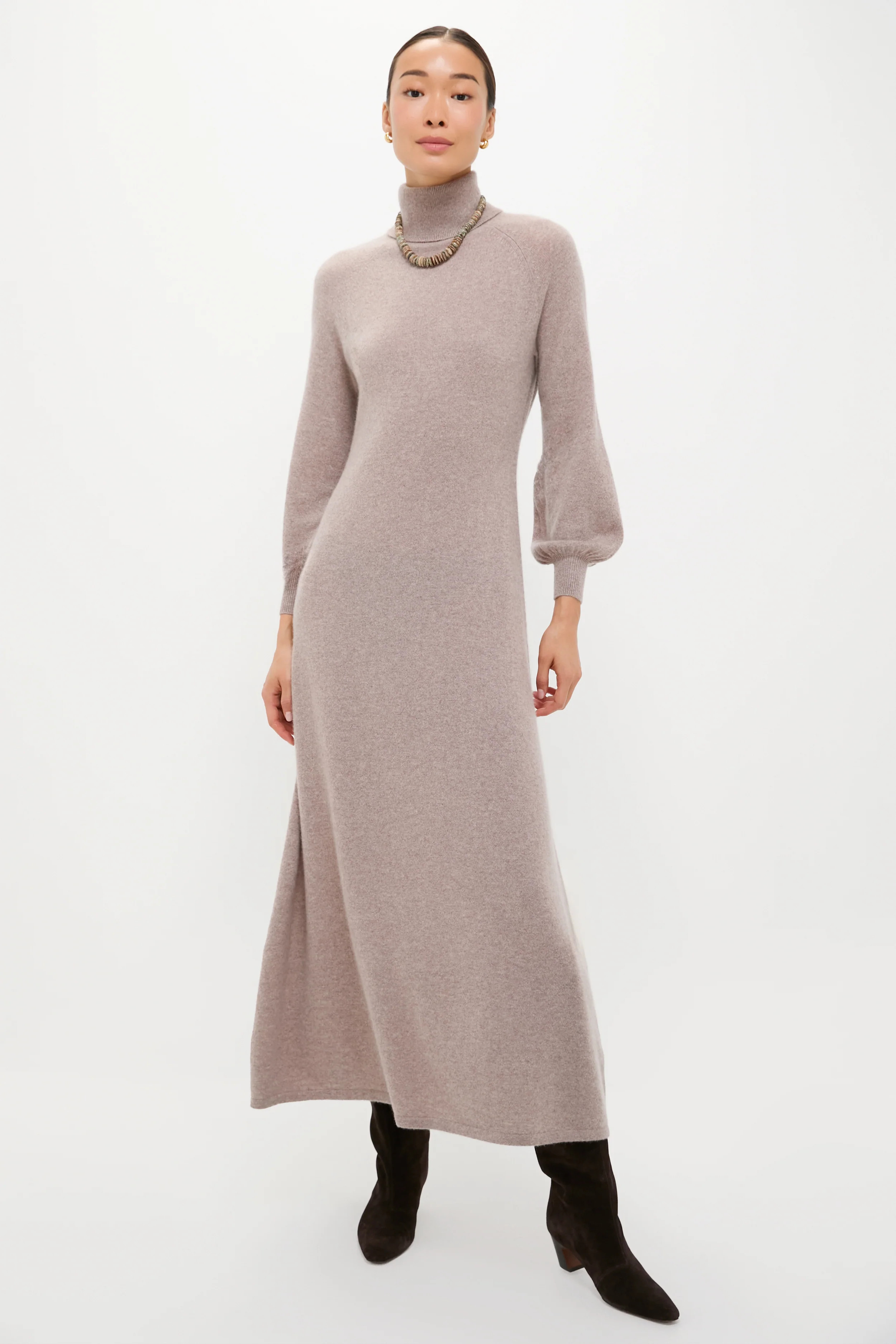 Wheat Cashmere Turtleneck Maxi Dress | Tuckernuck (US)