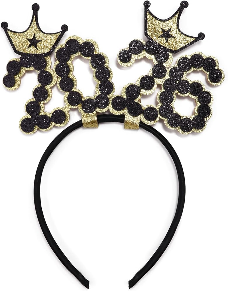 Needzo 2026 New Years Headband, NYE Party Hats, One Size Fits Most | Amazon (US)