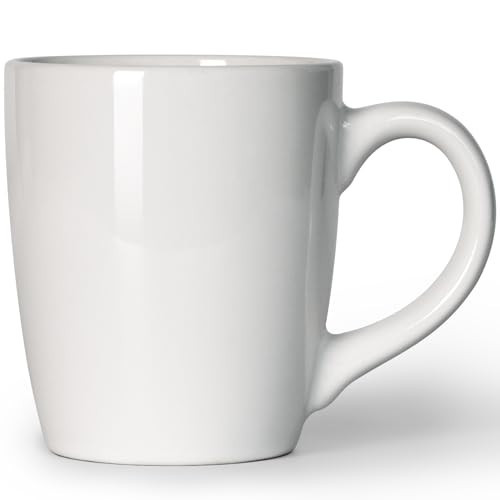 Smilatte 20 OZ Large Coffee Mug, Nice Ceramic Boss Tea Cup with Big Handle for Dad Men Women, Unique Style For Any Kitchen, Pure White | Amazon (US)