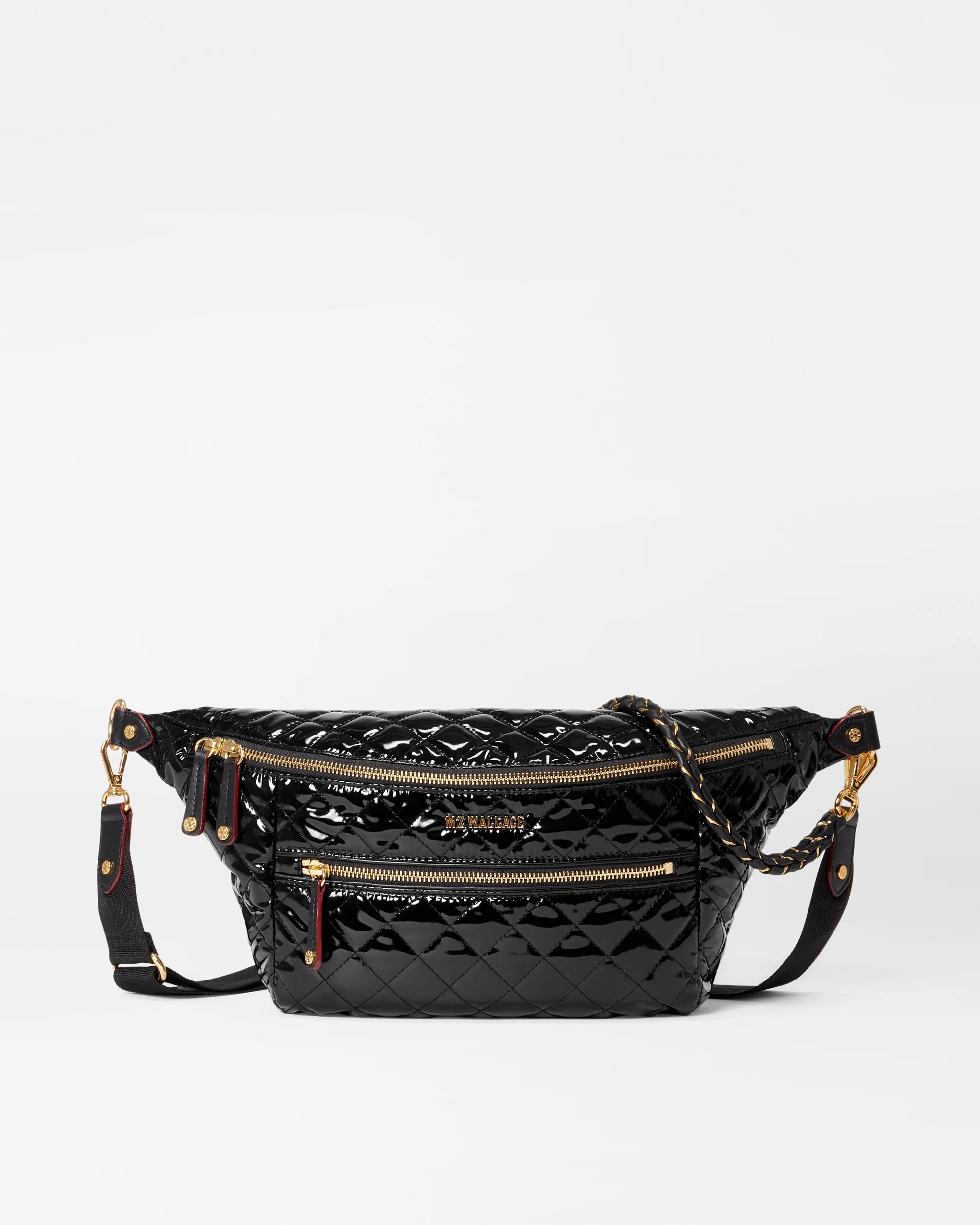 Black Lacquer Crosby Sling Bag | MZ Wallace