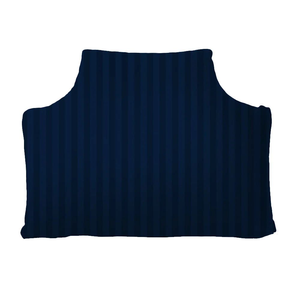 The Headboard Pillow® - Narrow Shadow Stripes Dark Blue | LeighDeux
