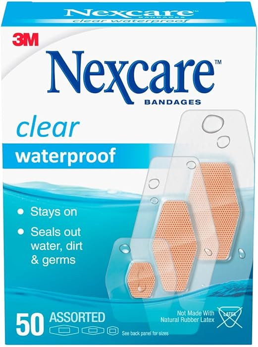 Nexcare Waterproof Clear Bandages, Covers And Protects, Assorted Sizes, 3 Packs, 150 Count | Amazon (US)