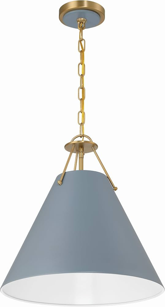Crystorama Xavier 16'' Vibrant Gold + Blue Pendant | Amazon (US)