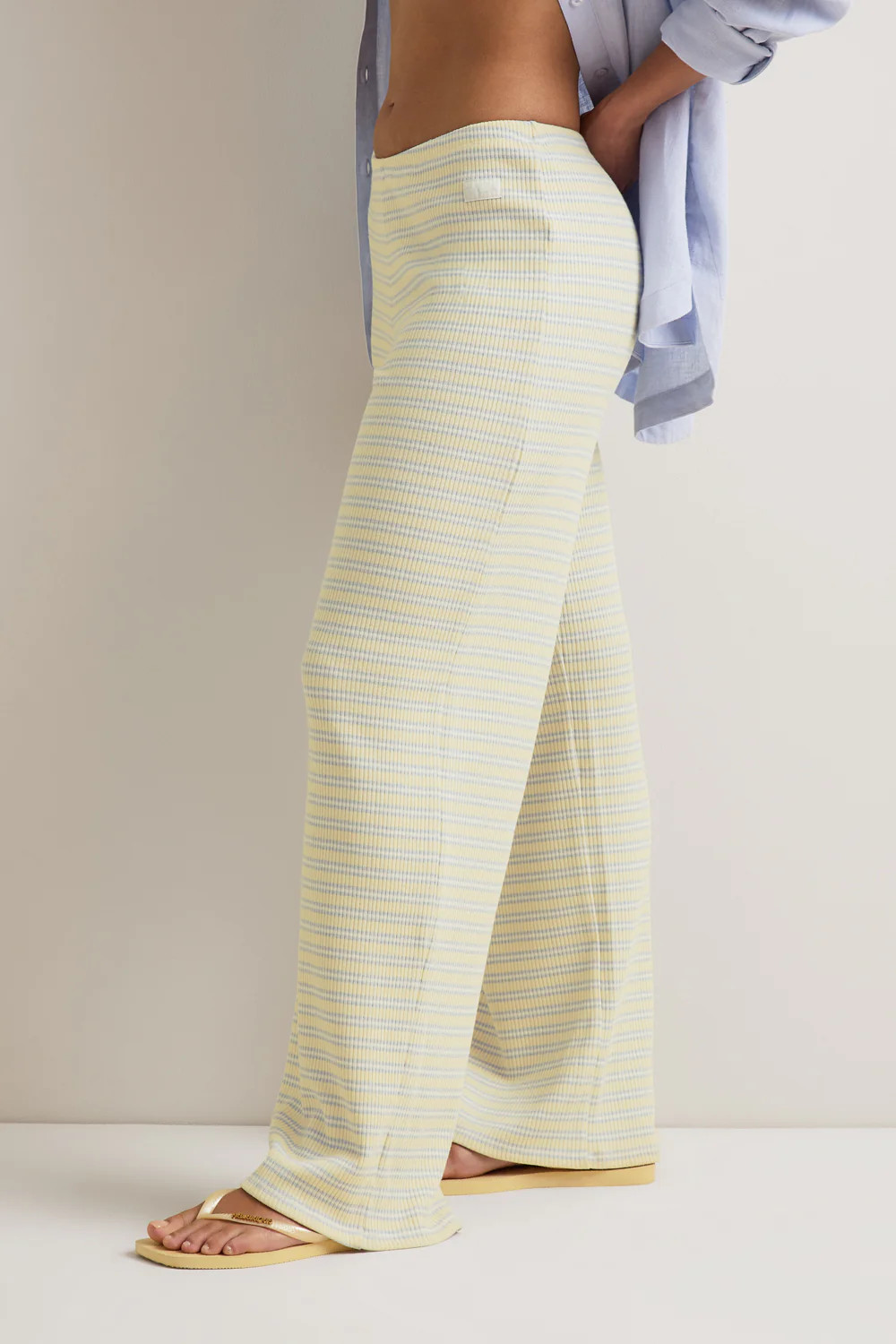 Stripe Knit Trouser - Lemon Yellow | TALA (UK)