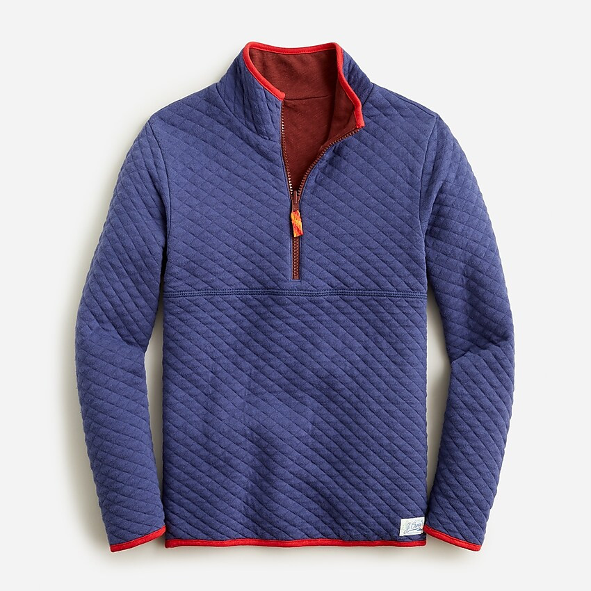 Kids' quilted jersey reversible half-zip sweatshirt | J. Crew US