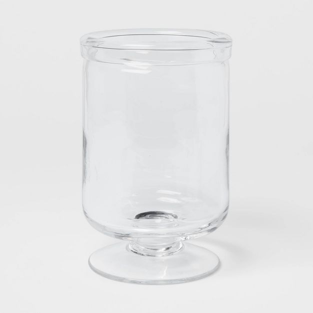 7.5" x 5" Glass Seeded Hurricane Candle Holder Clear - Threshold™ | Target