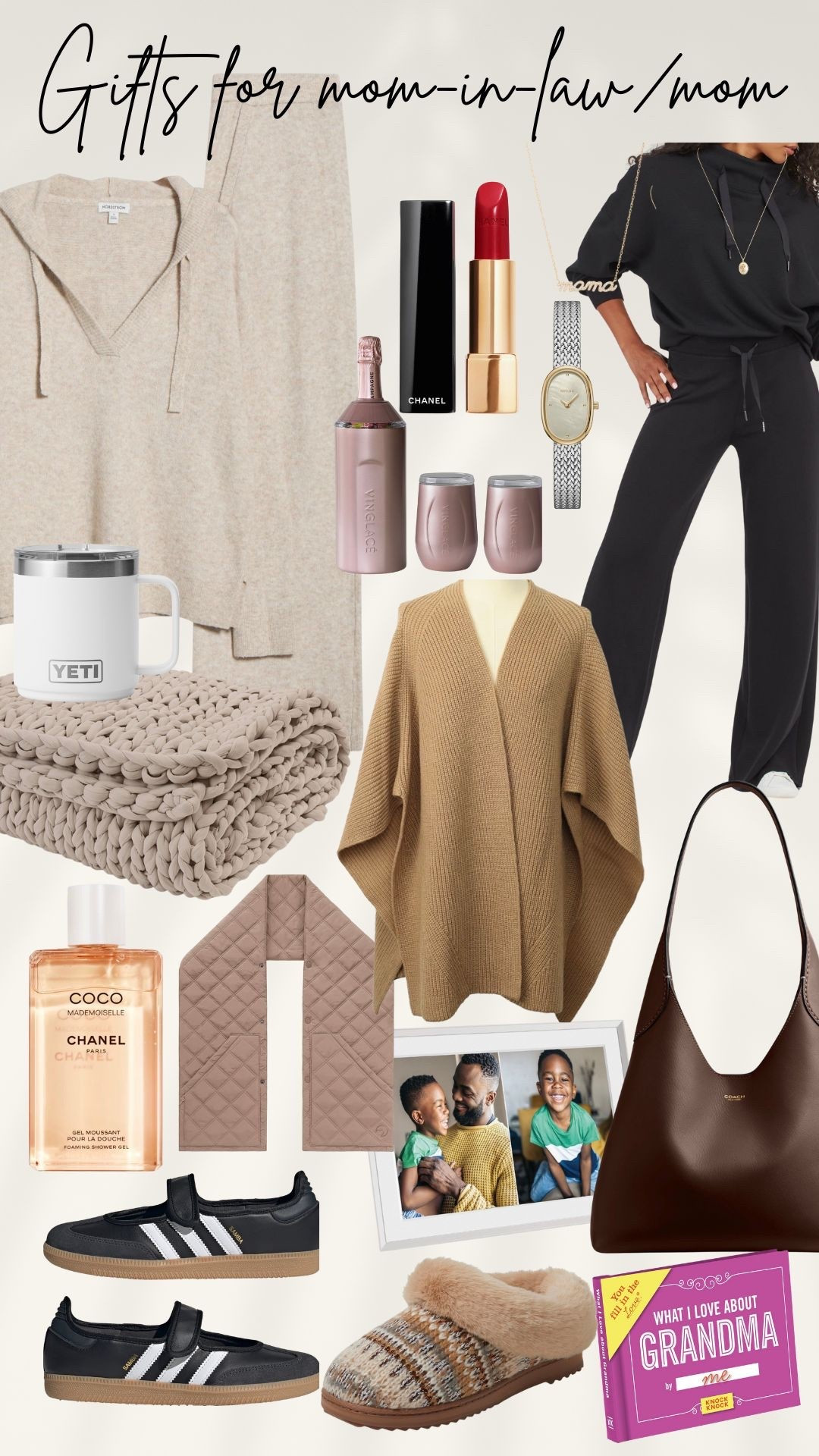 Gifts for mom/mom in law. It’s soooo hard to gift these two special women with anything ( mine have everything!) but of course, they would still love to be pampered. A few things they’ve loved. My mil drinks wine and she looooves these wine pieces I’ve linked. My mom LOVES her Ruana for travels. Both of them absolutely love their samba Mary Jane’s (and they’re 15ish years apart. My mom is 68 and my mil is 84!) also/ the aura frame- it’s really actually worth it. I’ve added more items they both swear by, but I promise I’ve put into consideration both of their needs combined. ✨

#LTKOver40 #LTKHoliday #LTKGiftGuide