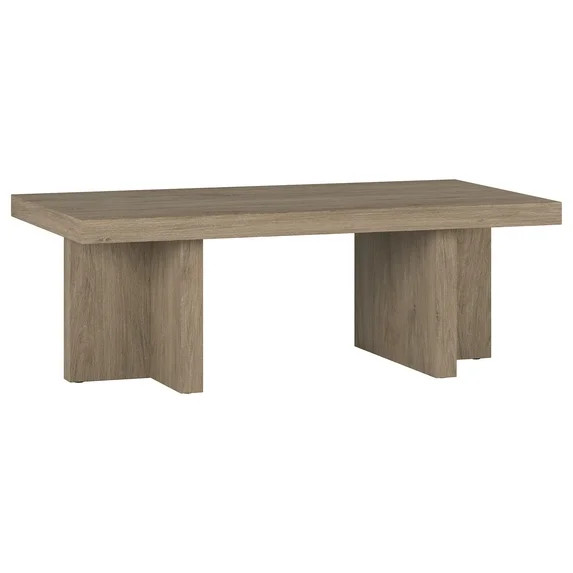 Evelyn&Zoe Dimitra 44" Wide Rectangular Coffee Table, Antiqued Gray Oak | Walmart (US)
