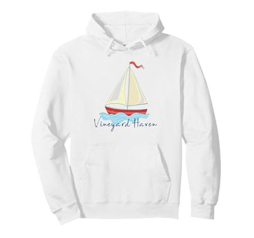 Vineyard Haven Sailing Sail Boat Nautical Yacht Coastal Pullover Hoodie | Amazon (US)