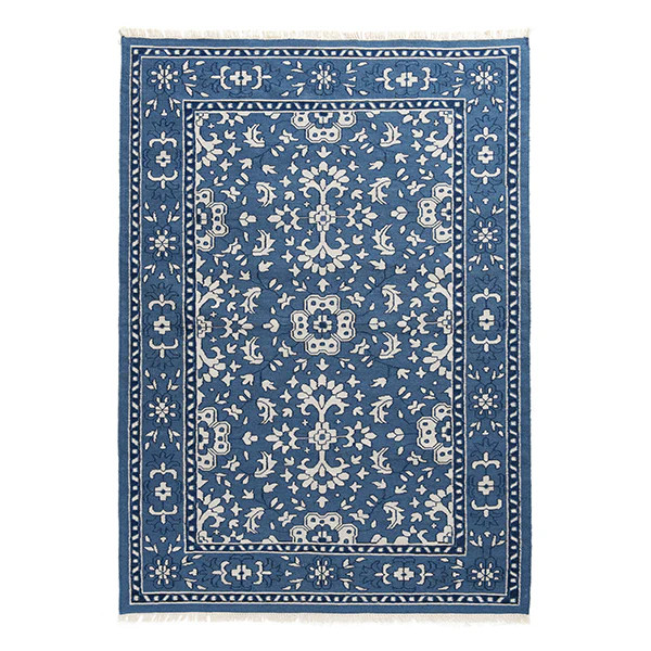Flat Weave Emma Rug in Marine | Caitlin Wilson Design