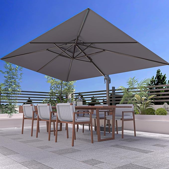 10' X 13' Outdoor Patio Umbrella Large Rectangle Cantilever Umbrella Heavy Duty 360°Rotation Off... | Amazon (US)