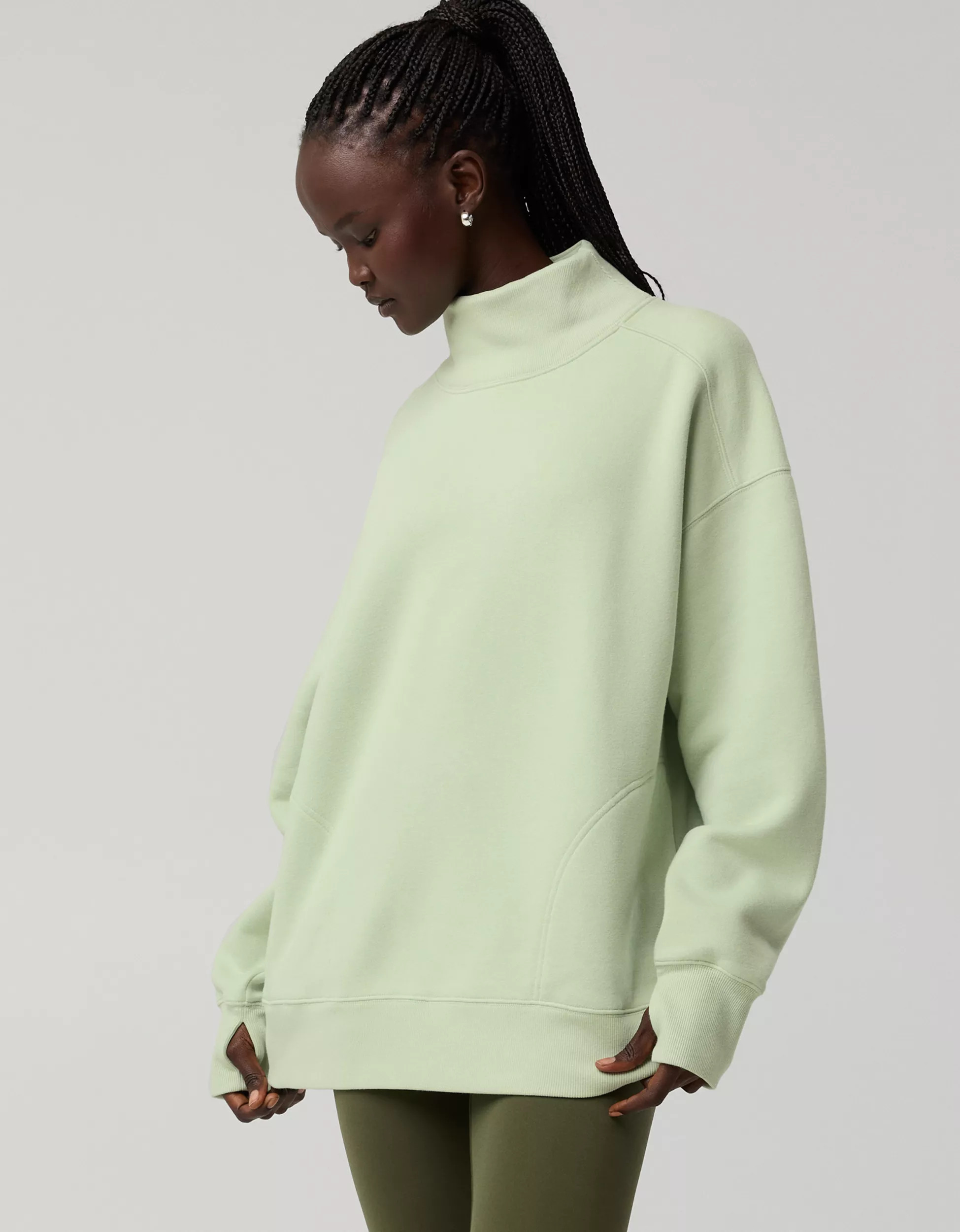 OFFLINE By Aerie Cloud Fleece Oversized Mockneck Sweatshirt | Aerie
