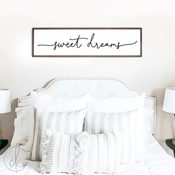 Sweet Dreams Sign  Bedroom Wall Decor  Master Bedroom Decor | Etsy | Etsy (US)