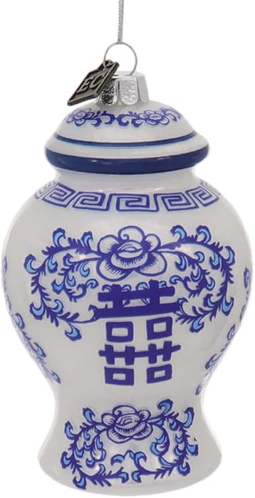 Raz 4" Delft Ginger Jar Glass Christmas Ornament 3953034 | Amazon (US)