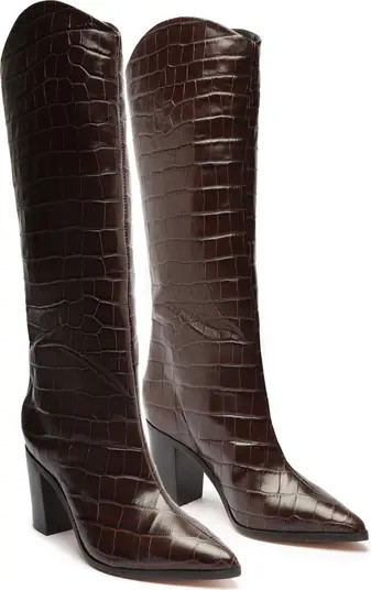 Schutz Maryana Block Pointed Toe Knee High Boot | Nordstrom | Nordstrom
