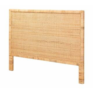 bali & pari Adelyn Brown Natural Rattan Queen Panel Headboard 235-13173-HD - The Home Depot | The Home Depot