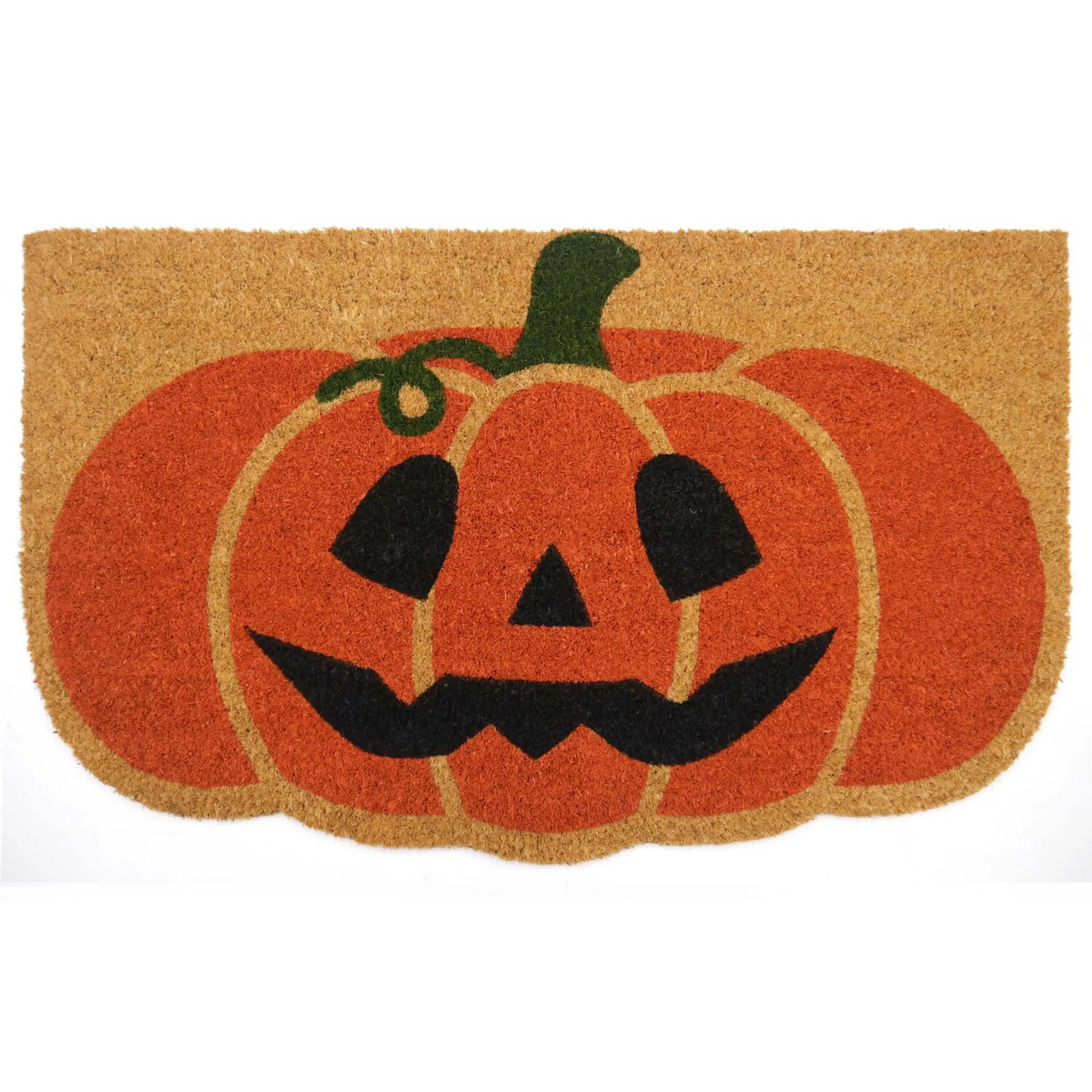 Celebrate Together™ Halloween Jack-O'-Lantern Shaped Coir Doormat, Jaffa Orange | Kohl's