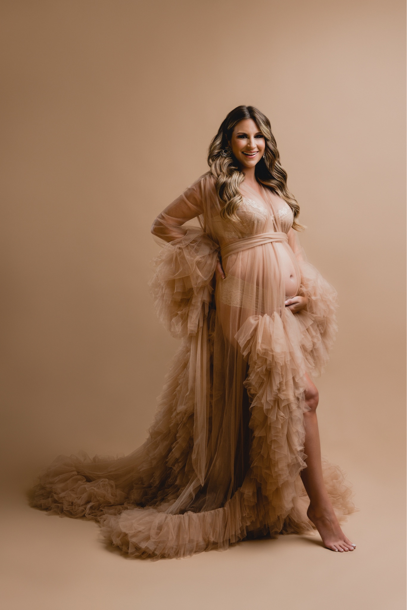 Maternity photoshoot! This glam robe was an awesome Amazon find! 