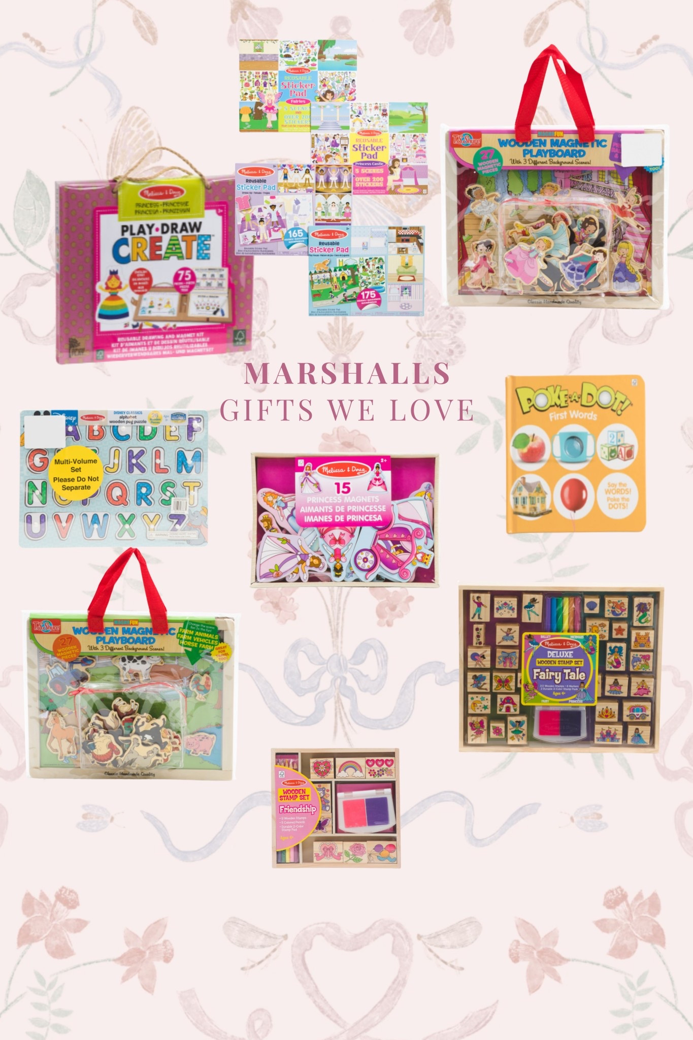 Marshall’s gifts we love! Tried and true faves! Stamp set, magnetic set, magnetic toy, Christmas gift idea, poke-a-dot books, Melissa & Doug, puzzles, little girl gift, toddler girl gift idea, 

#LTKBaby #LTKSaleAlert #LTKKids