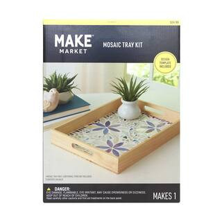 10" x 14" Purple Flowers Mosaic Tray Kit by Make Market® | Michaels® | Michaels Stores