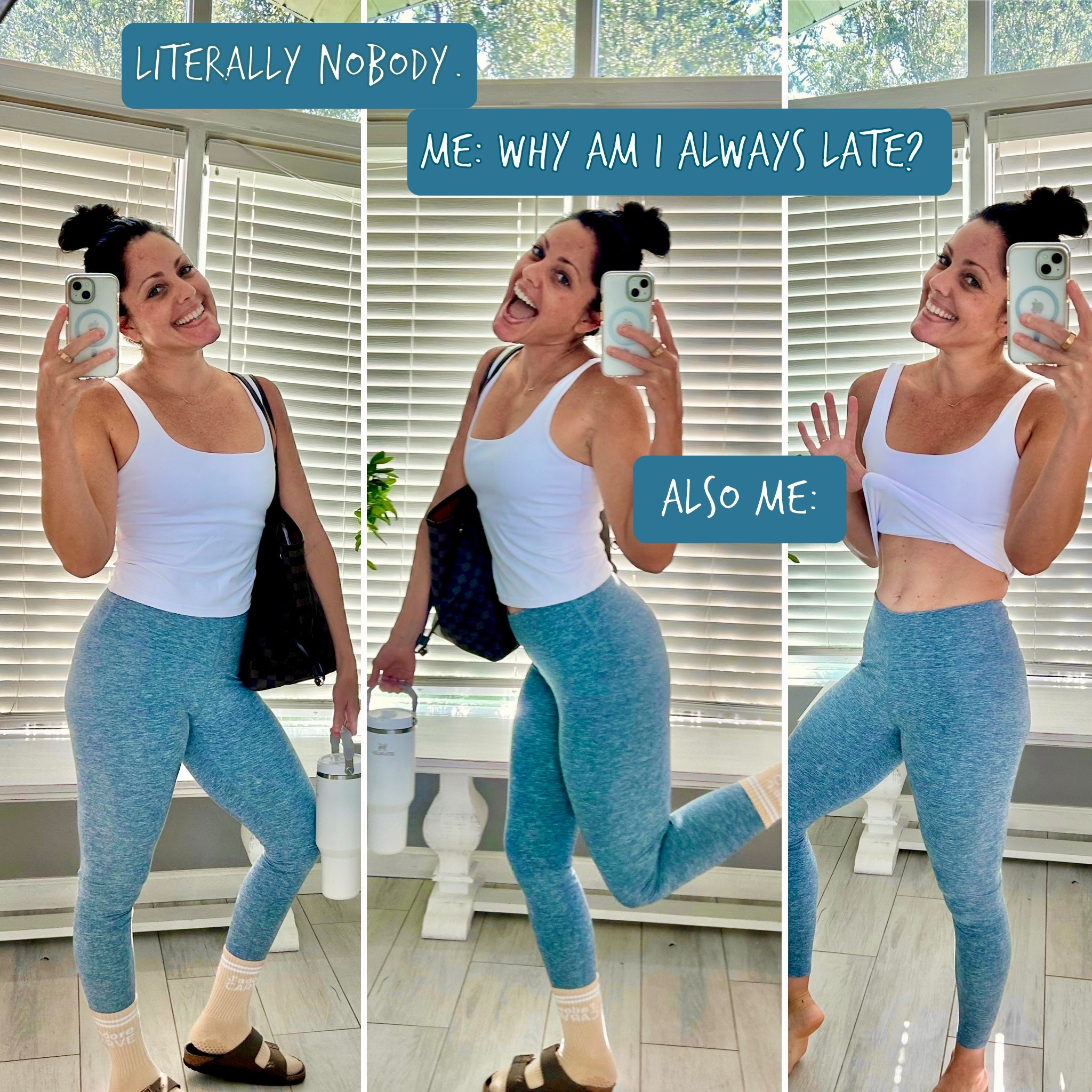 Mirror selfies > being on time 🙃✨ Linking all my Fabletics favs (wearing a medium)—promise I’m not sponsored, just fully obsessed. Stanley, Louis & Birks obsession go without saying 🤷🏻‍♀️💁🏻‍♀️

#LTKActive #LTKSaleAlert #LTKFindsUnder50