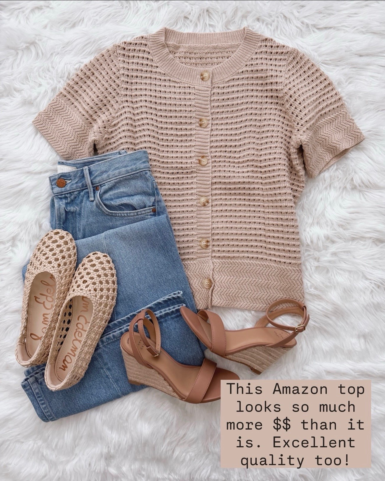 This cardigan looks way more expensive than it is and I've been wearing it constantly.

spring cardigan, short sleeve cardigan, button up sweater, casual spring outfit, amazon fashion finds, neutral cardigan, everyday cardigan, spring layering piece, affordable sweater, beige cardigan, textured knit top, casual chic outfit, spring wardrobe staples, comfortable cardigan, versatile spring top

#LTKMothersDay #LTKSeasonal #LTKOver40