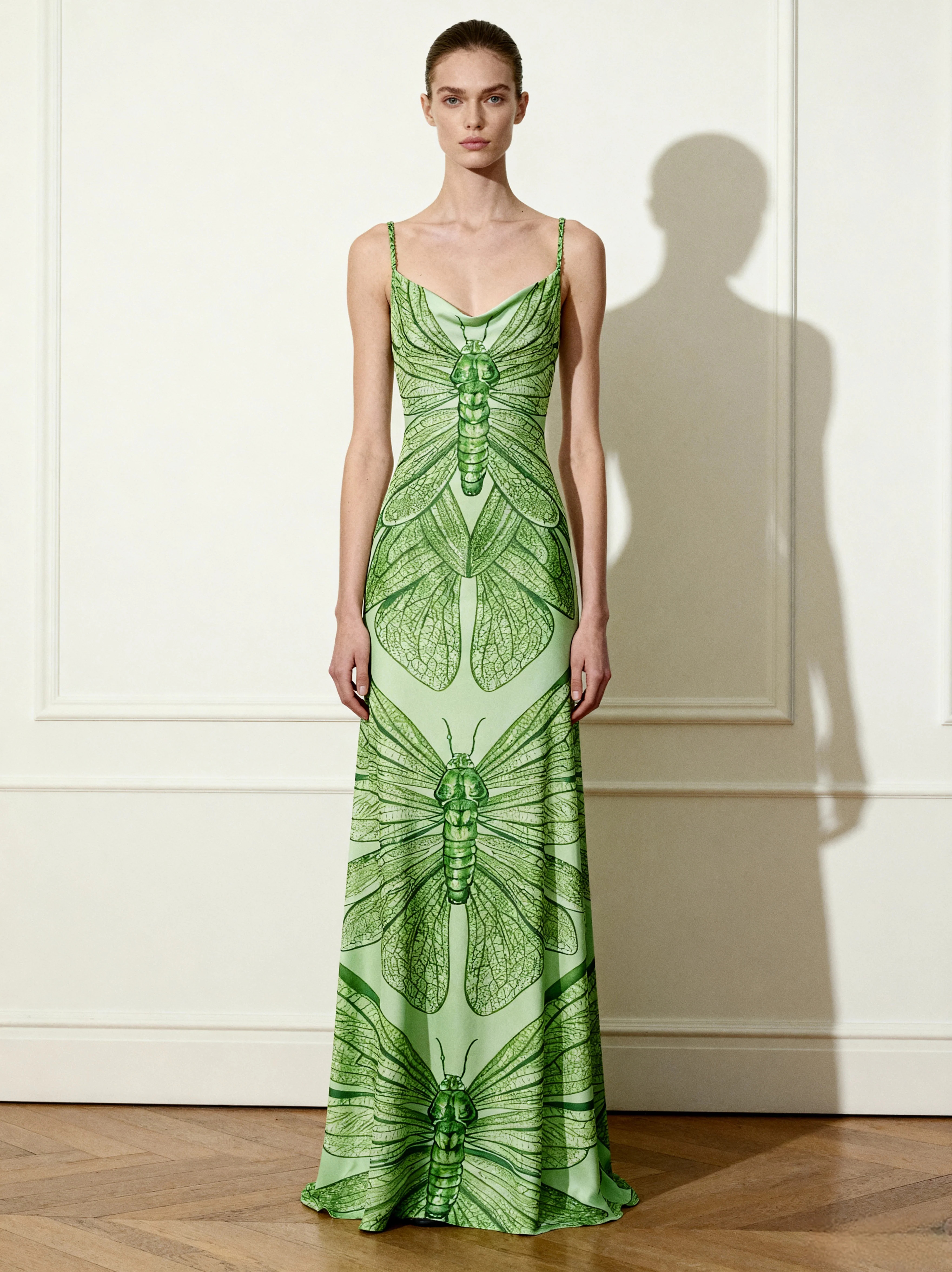 Dragonfly Totem Maxi Dress - Green | JW PEI US