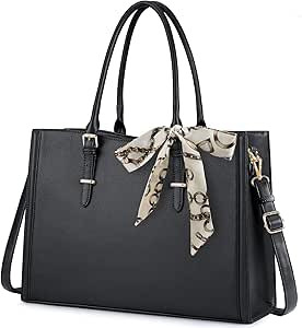 Laptop Bag for Women 15.6 inch Waterproof Laptop Tote Work Bag Leather Computer Tote Briefcase Ba... | Amazon (US)