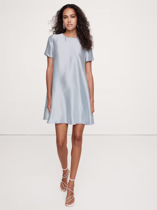 Aurelia Satin Trapeze Mini Dress | Banana Republic (US)